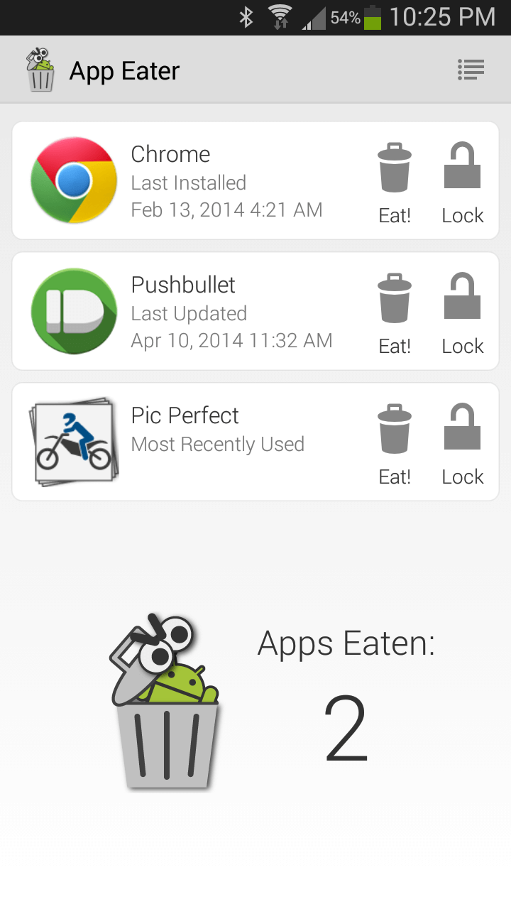 App Eater main screen screenshot