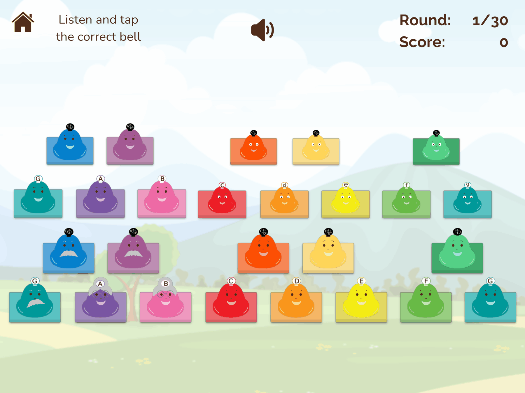 Bells pitch quiz mode