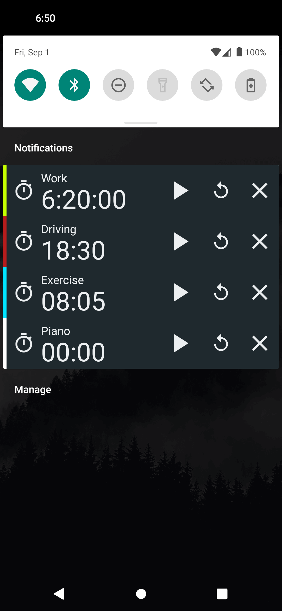 Notification Timer main notification screenshot
